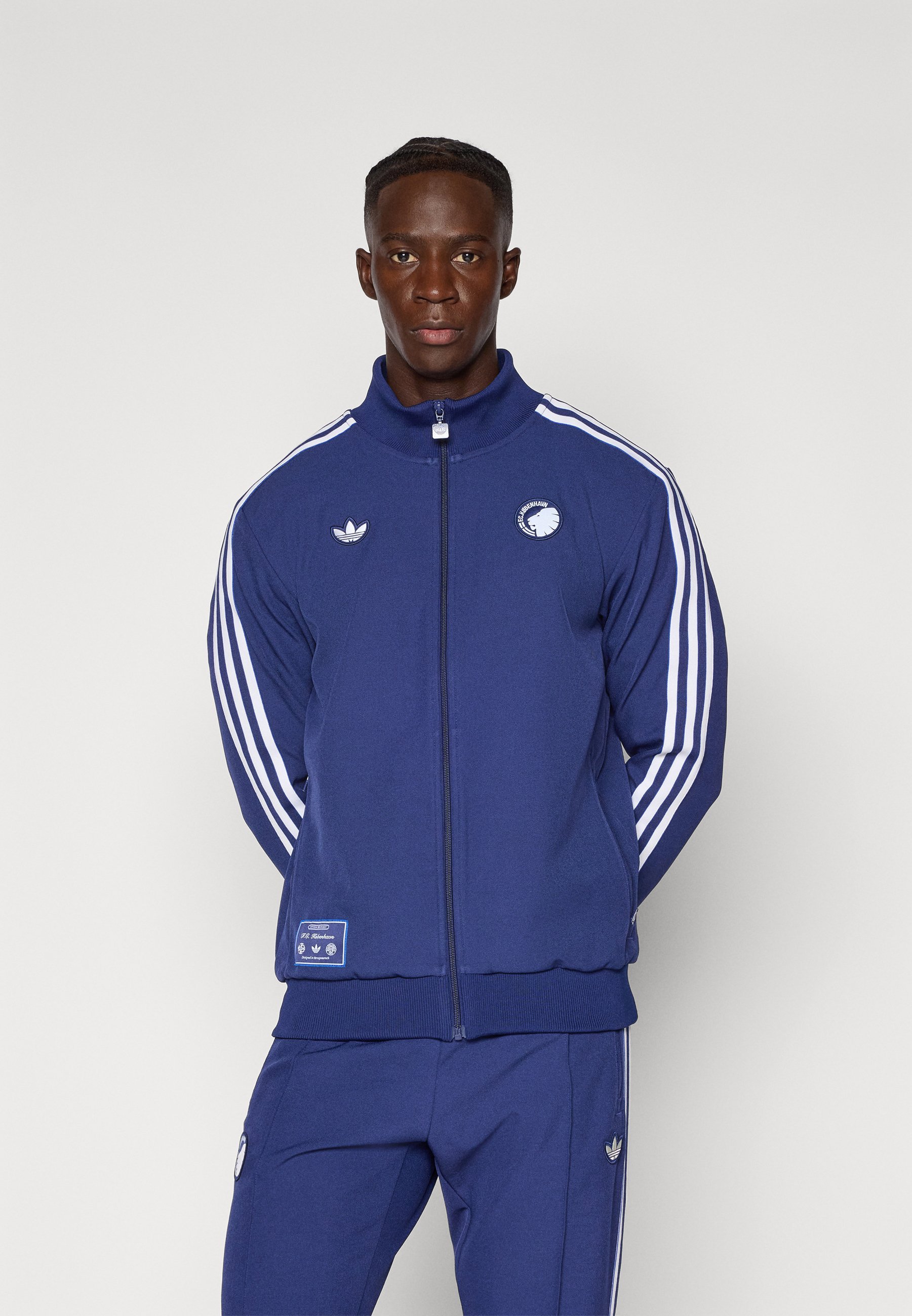 Felpa con zip adidas Originals FC COPENHAGEN ICON TRACK TOP - colore cielo notturno