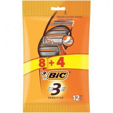Bic wegwerpmesjes 3 Sensitive 12 stuks 12 stuks