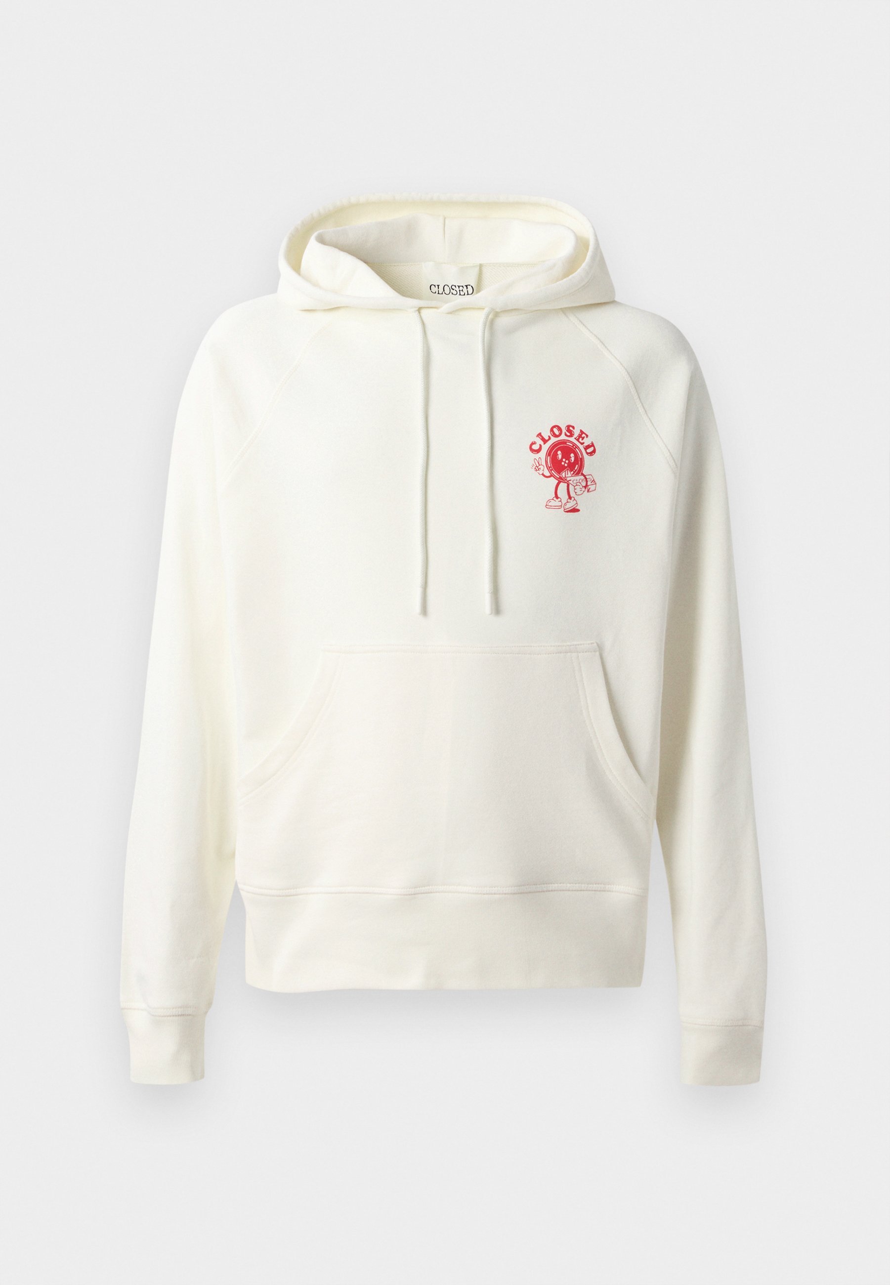 Gesloten hoodie met print - Sweatshirt - ivoor
