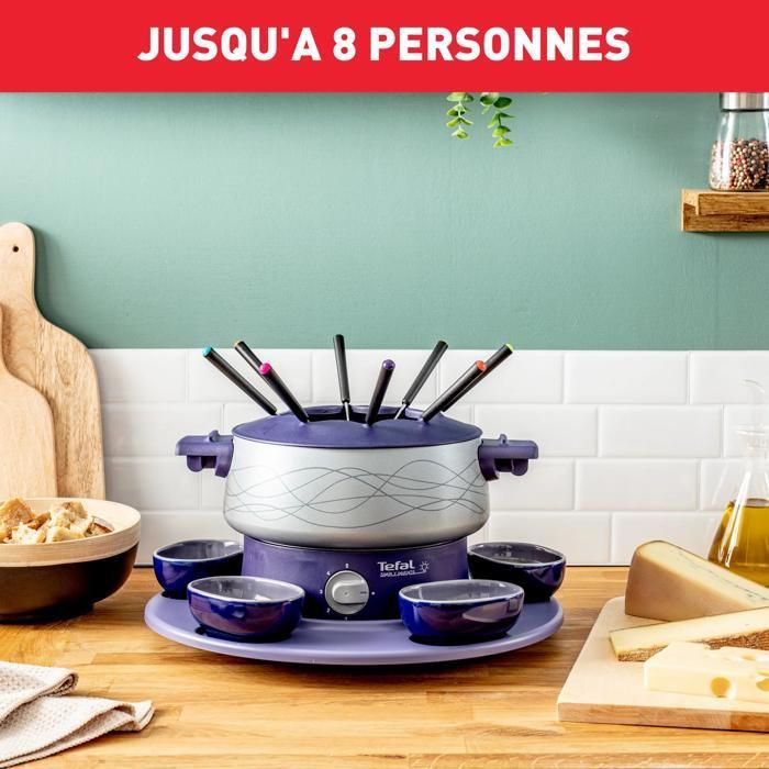 Tefal Simply Invents Electric Fondue Set, 8 Person, Adjustable Thermostat, EF353812