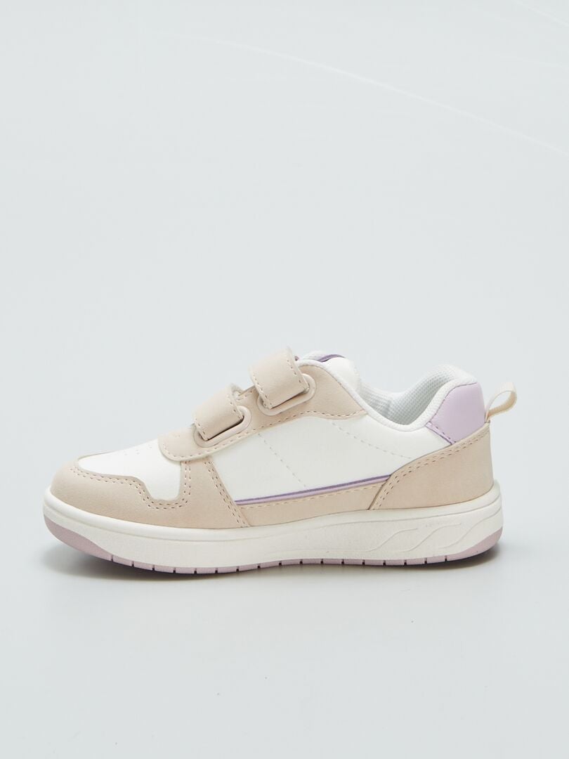 Sneakers met klittenbandsluiting - WIT
