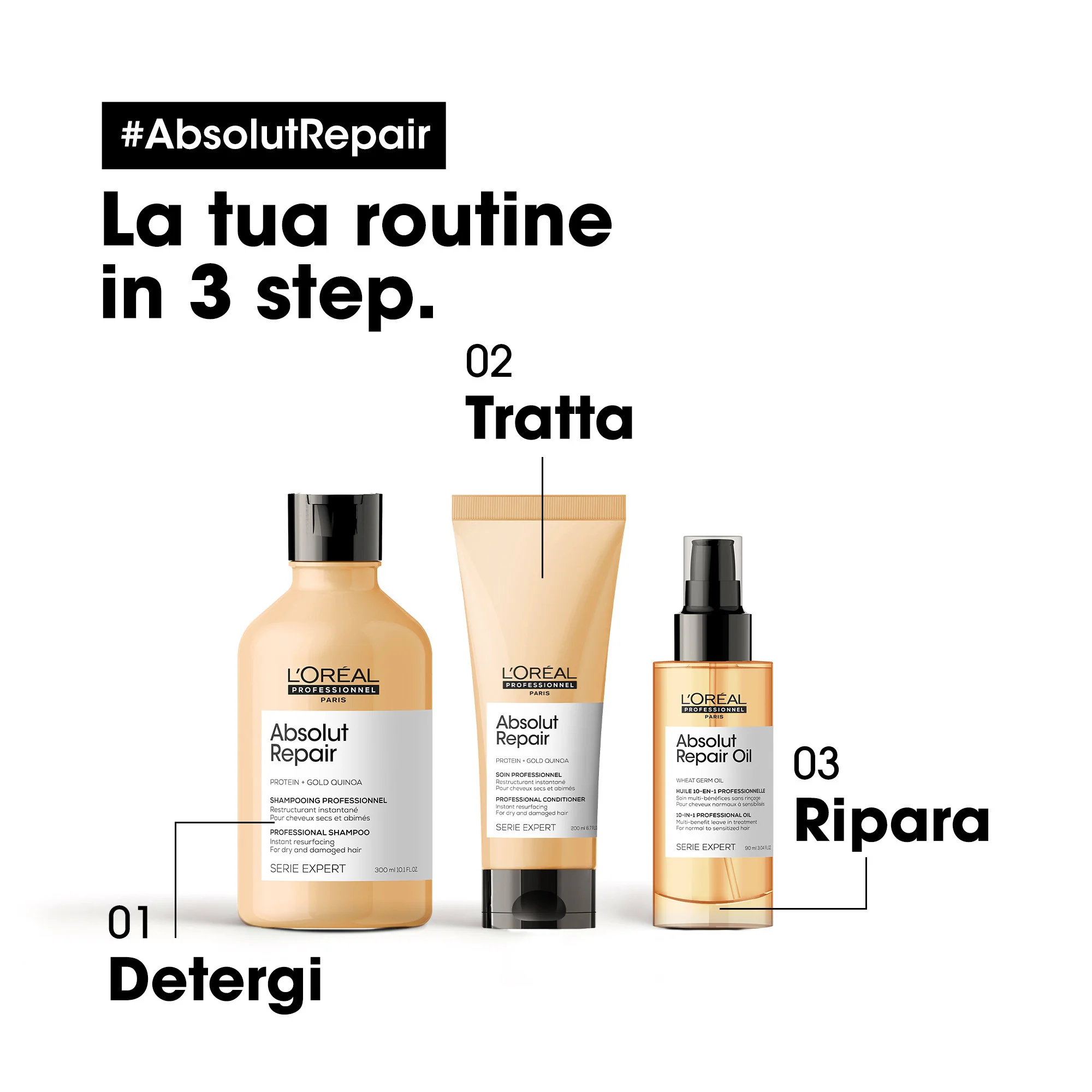 SERIE EXPERT New Absolut Repair Conditioner - Balsamo Riparatore Capelli