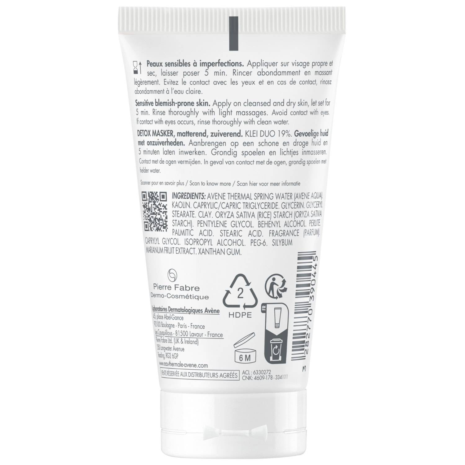 Maschera all'argilla Avène Cleanance Detox - 12 ml
