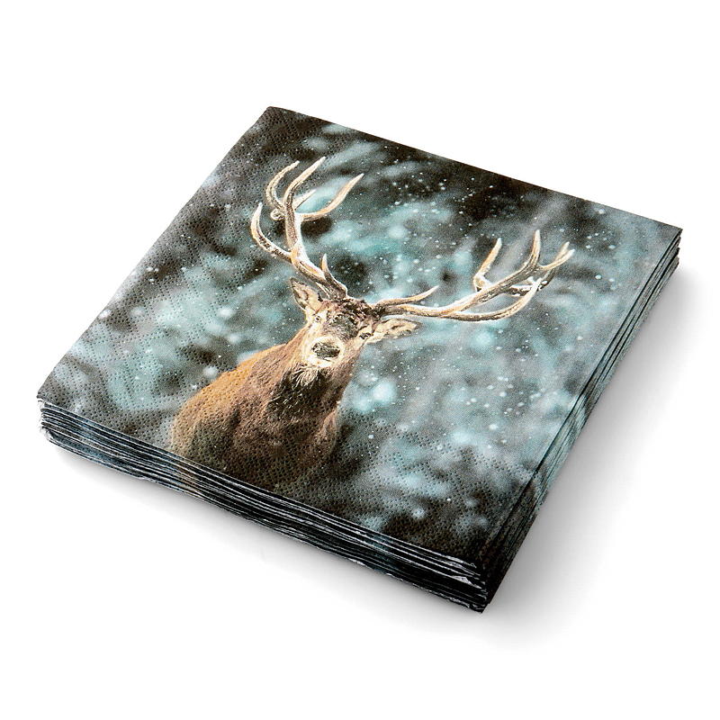 Servilletas ecológicas Vie, paquete de 20 unidades, 33x33 cm, Invierno