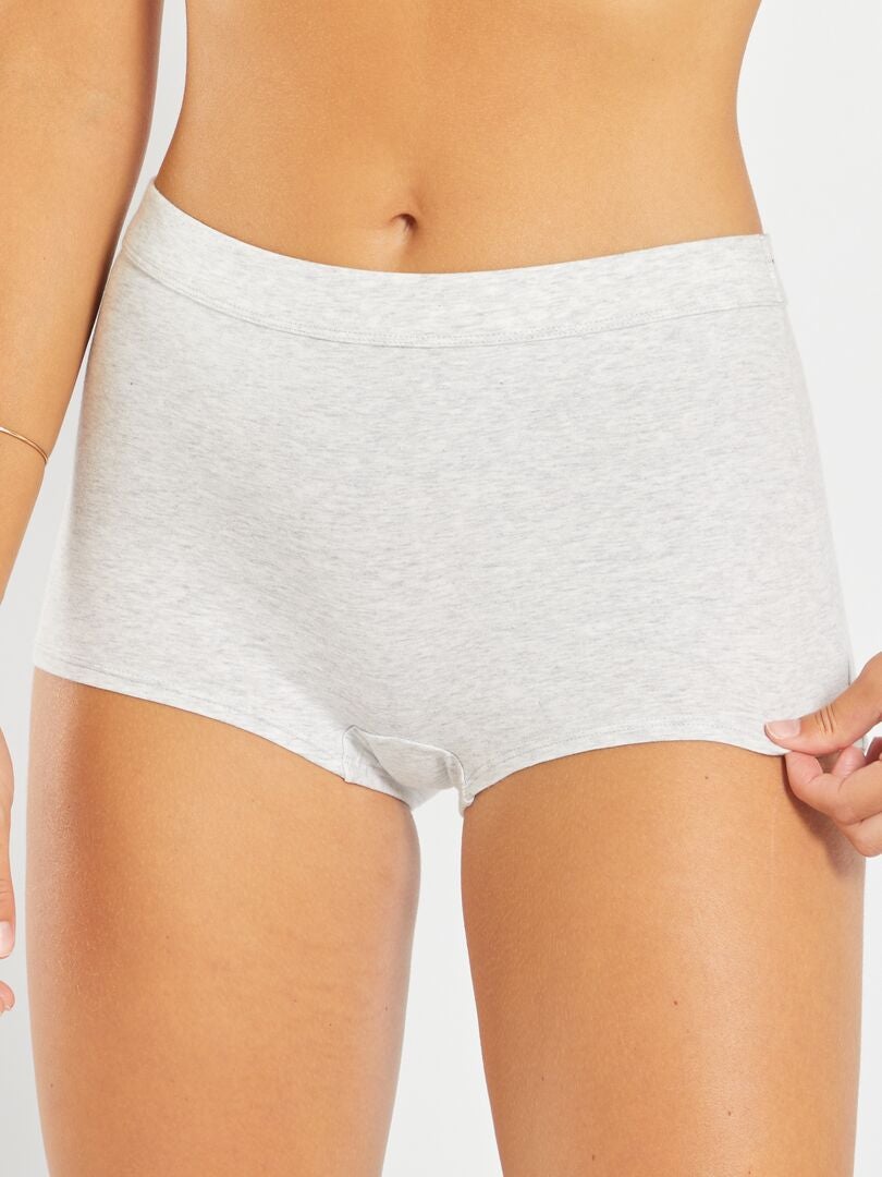 Conjunto de 2 calças culote de algodão - cáqui