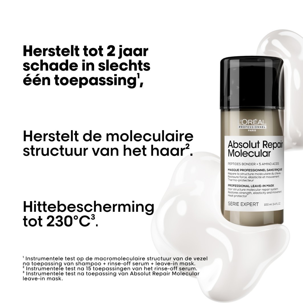 L'Oréal Professionnel Absolut Repair Molecular Leave-In Conditioner nenoskalojamais kondicionieris matiem - 50 ml
