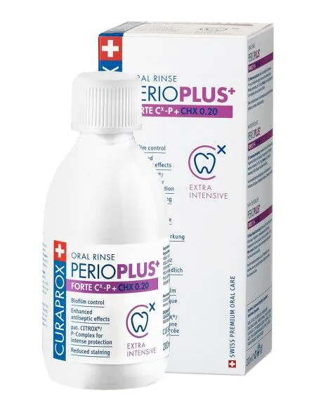 Curaprox Perio Plus Forte - Płyn do płukania ust 0.20% CHX i CITROX 200 ml