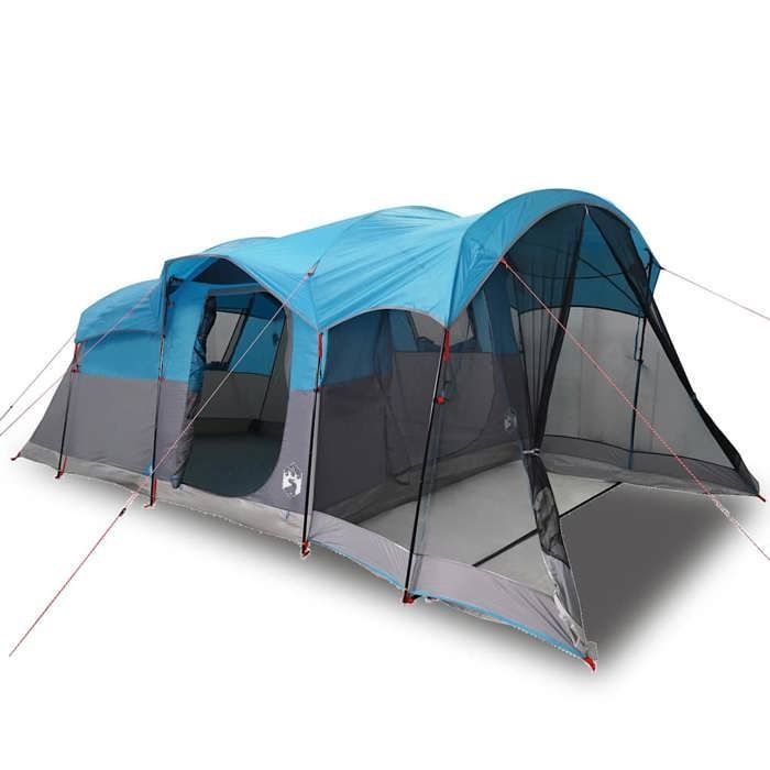 Tienda de campaña tipo túnel vidaXL para 8 personas, azul, impermeable, tienda de jardín, refugio exterior, tienda de campaña, 94786
