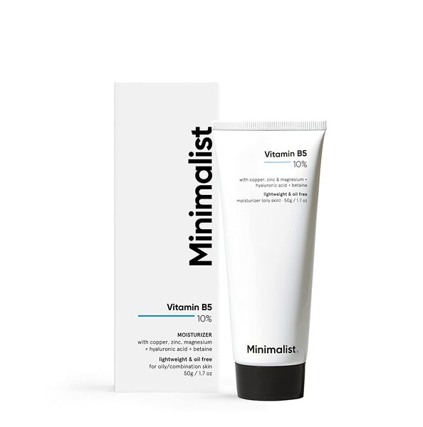 Μινιμαλιστική Ενυδατική Κρέμα με Βιταμίνη B5 για Λιπαρό Δέρμα με Ακμή