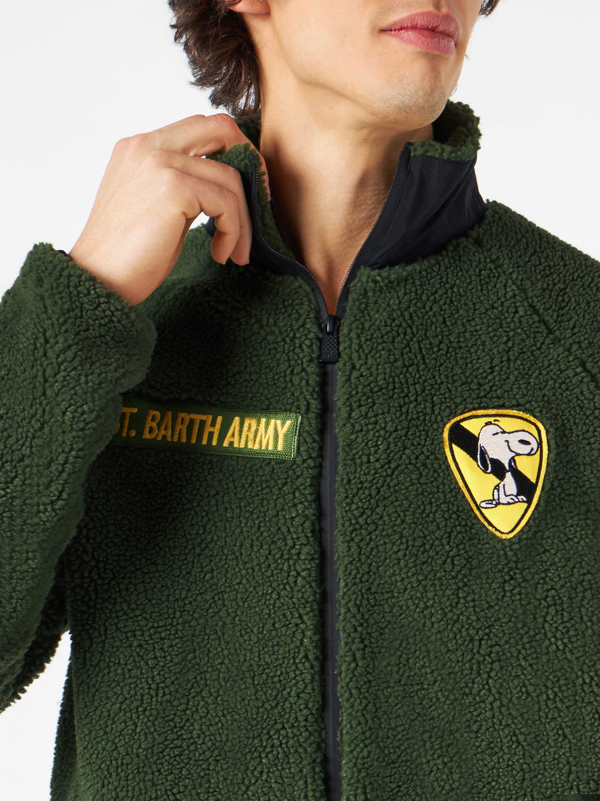 Snoopy Sherpa Jakke med Patch | Peanuts® Specialudgave