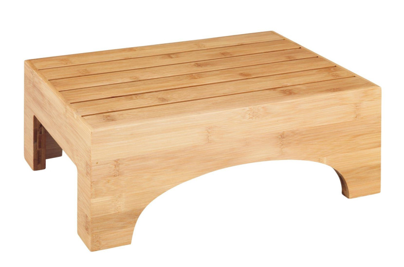 Taboret łazienkowy BAMBUSA, niski, bambusowy, WENKO