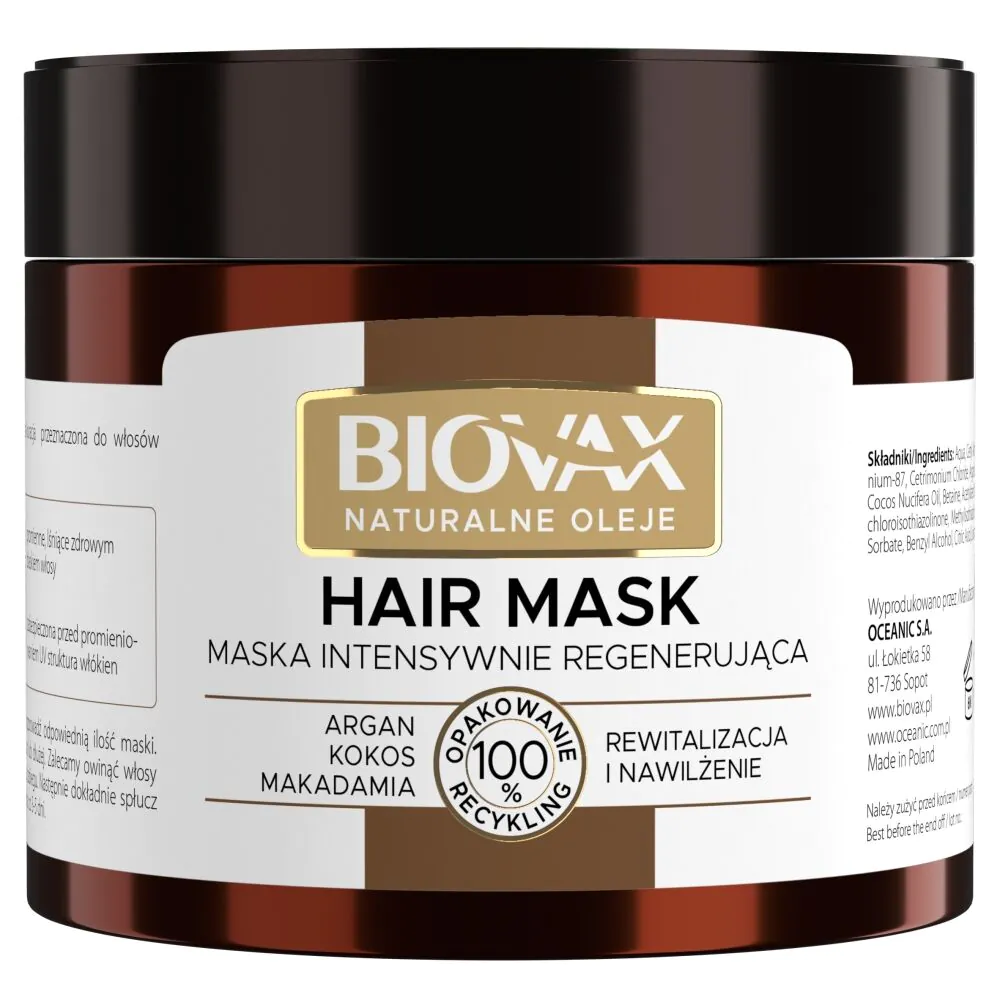 Biovax Maska do włosów Argan Makadamia Kokos