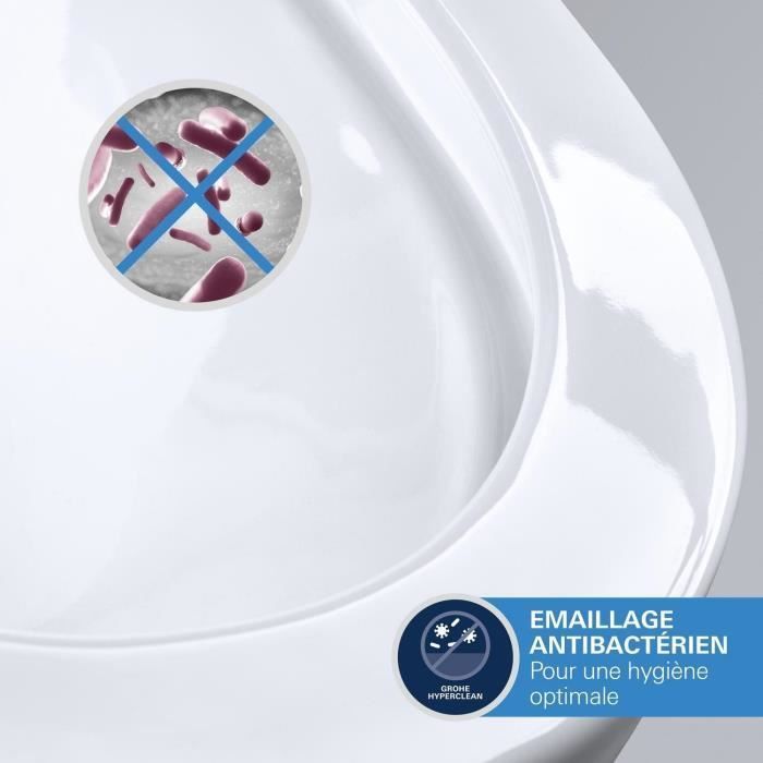 Ensemble WC à poser - Sortie horizontale - Sans bride - GROHE Euro Ceramic (102 489 SH00)