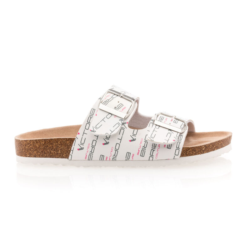 Hvite sandaler / sko med åpen tå til dame