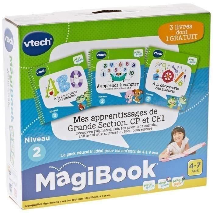 Magibook Interactive Book - VTECH - My Learning for Kindergarten, 1st Grade and 2nd Grade - Pack of 3 books