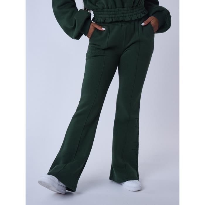 Jogging Flare Femme - PROJECT X PARIS - Vert - Fitness - Manches longues - Respirant