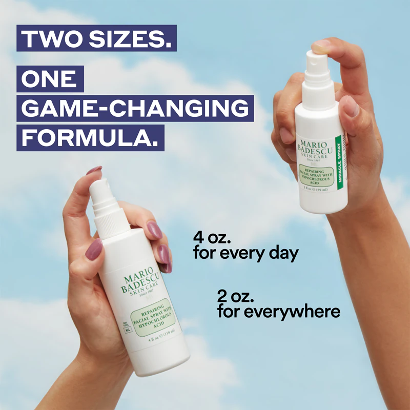 Mario Badescu herstellende gezichtsspray met hypochloorzuur