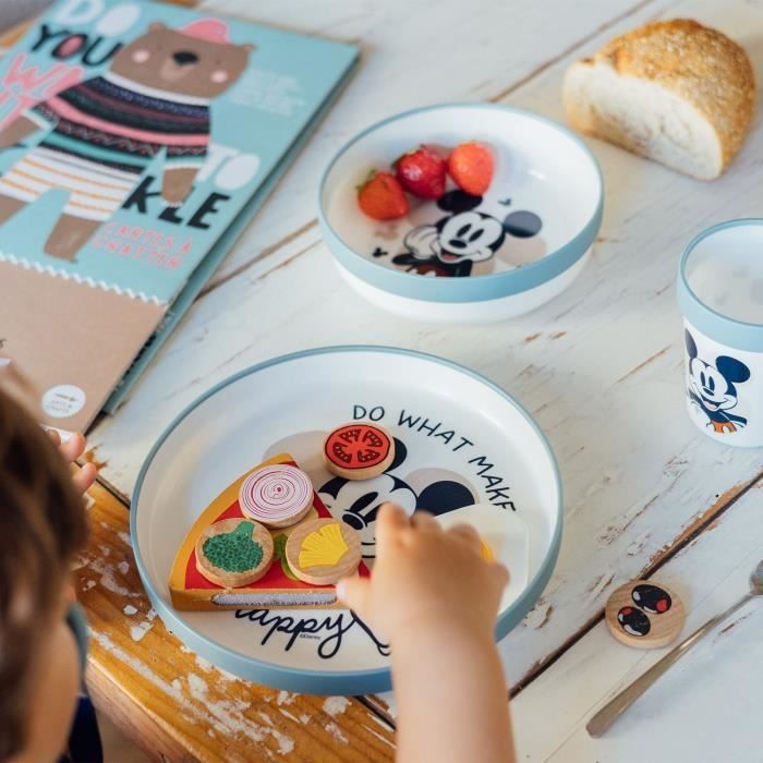 Coffret repas - THERMOBABY - 3 pièces - Bol, assiette et gobelet - Minnie