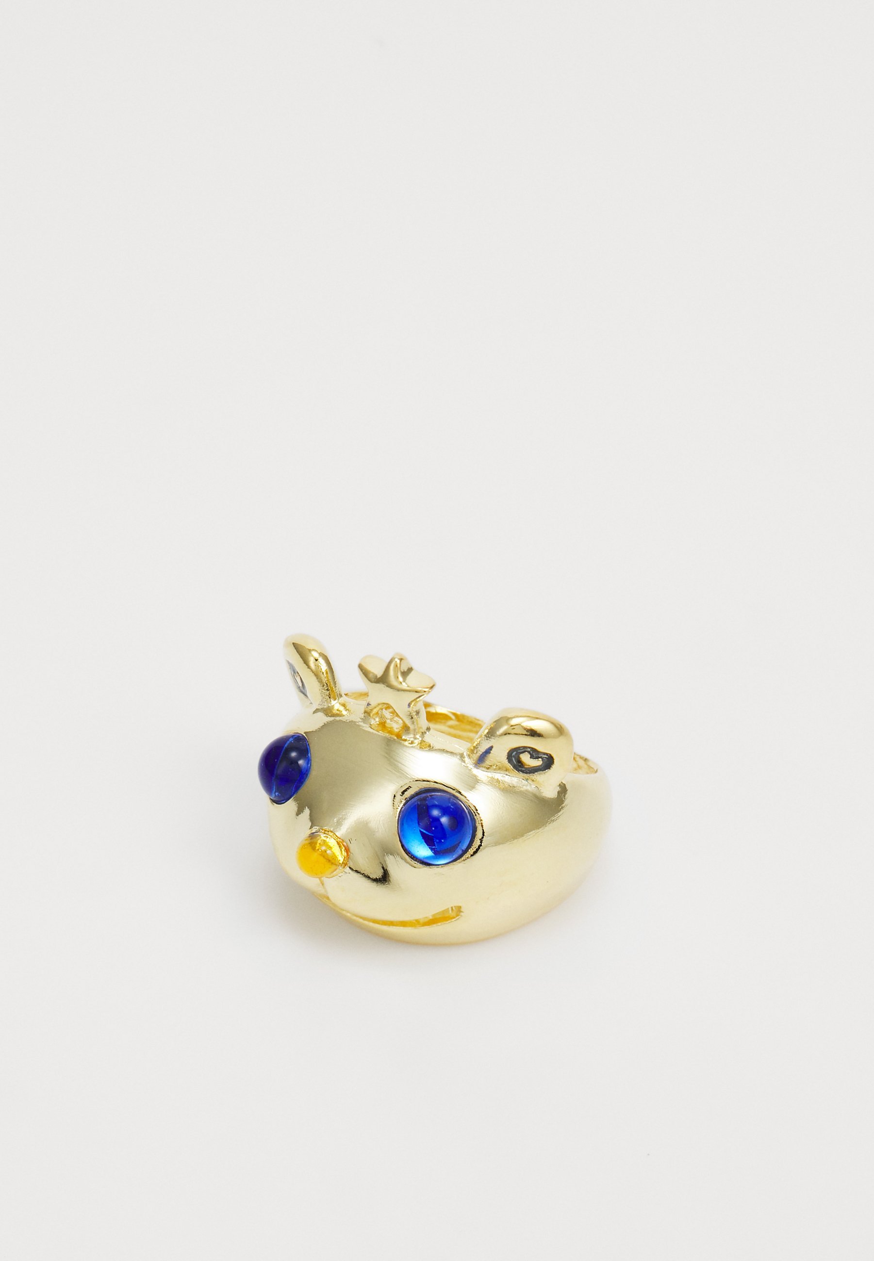 Collina Strada Ring - goudkleurig/blauw