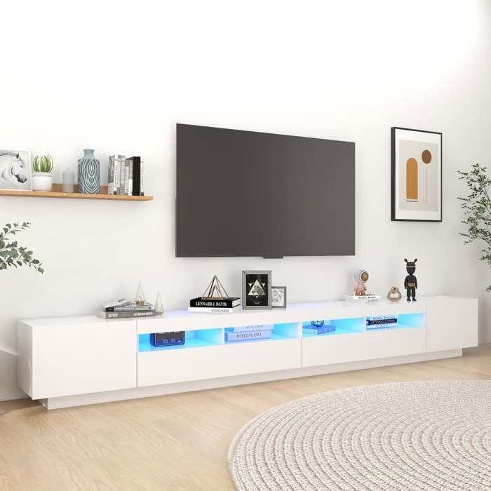 Mobile porta TV vidaXL con luci a LED, mobile TV con vano contenitore, mobile TV per soggiorno, 3081924