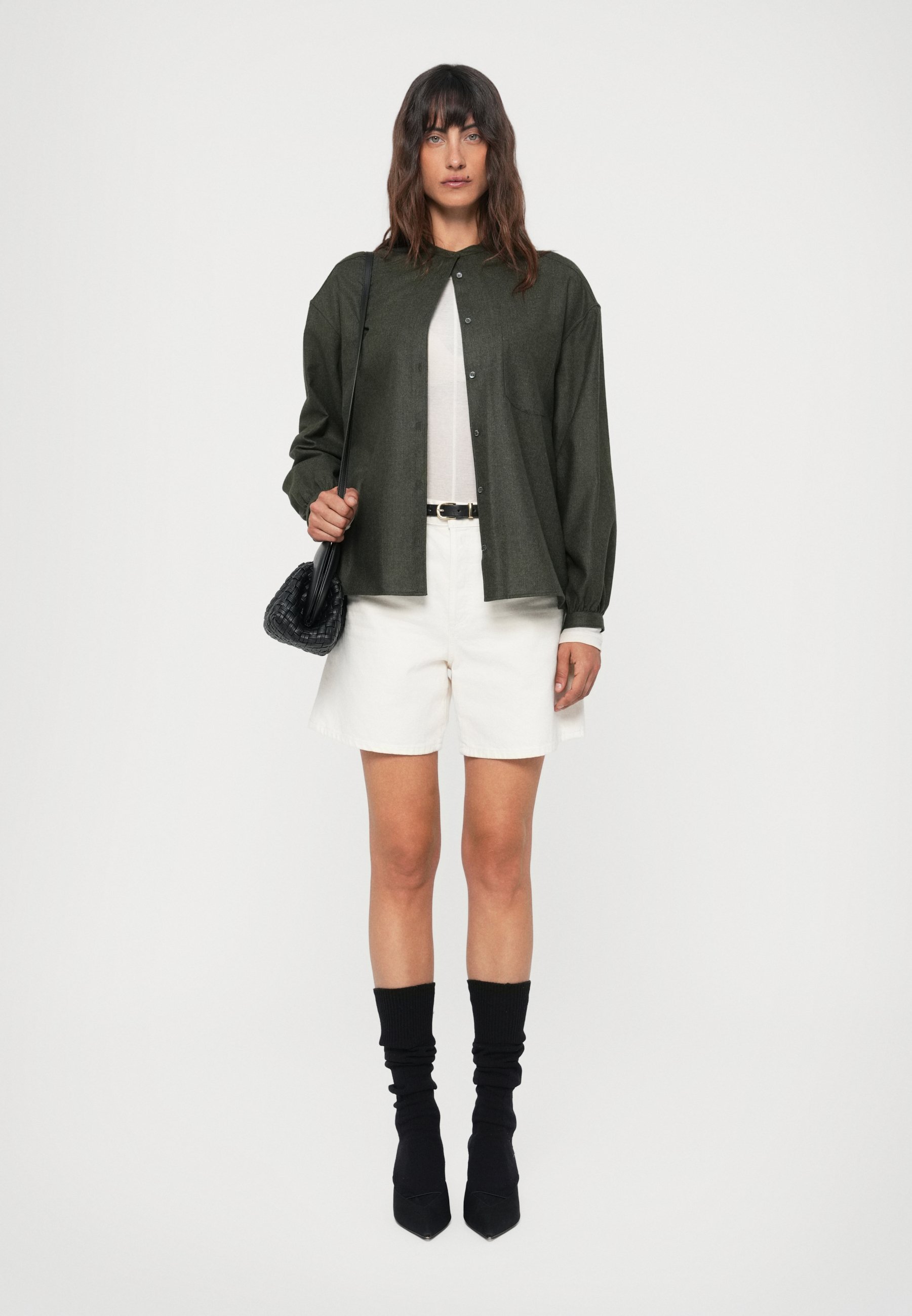 THEMOIRè TIA MICRO WEAVED - Crossbodytas - zwart
