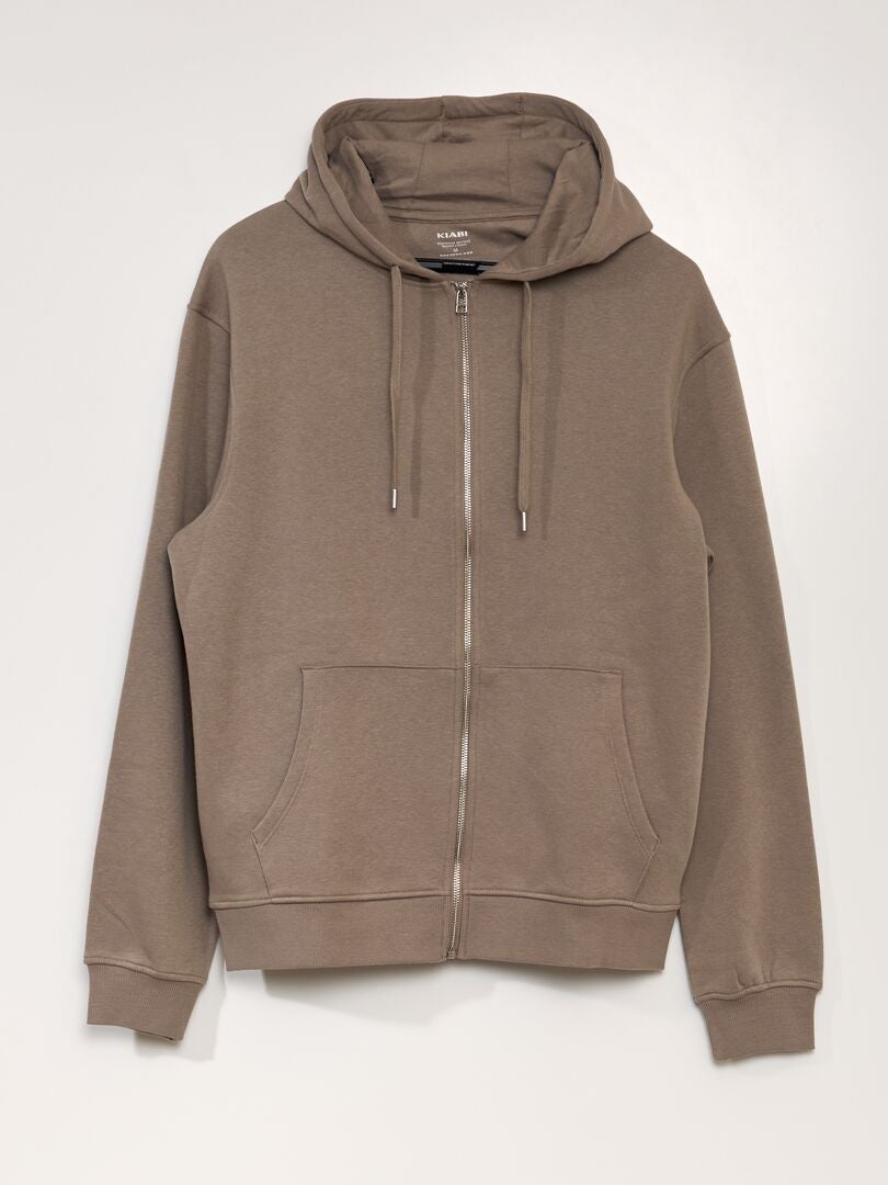 Fleece hoodie - BEIGE