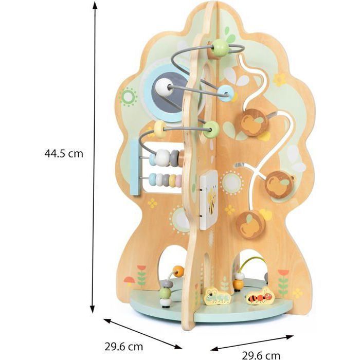 Jouet d'Activité Éducatif - Mamabrum - Forme d'arbre - 10 en 1 - Miroir - Engrenages - Horloge