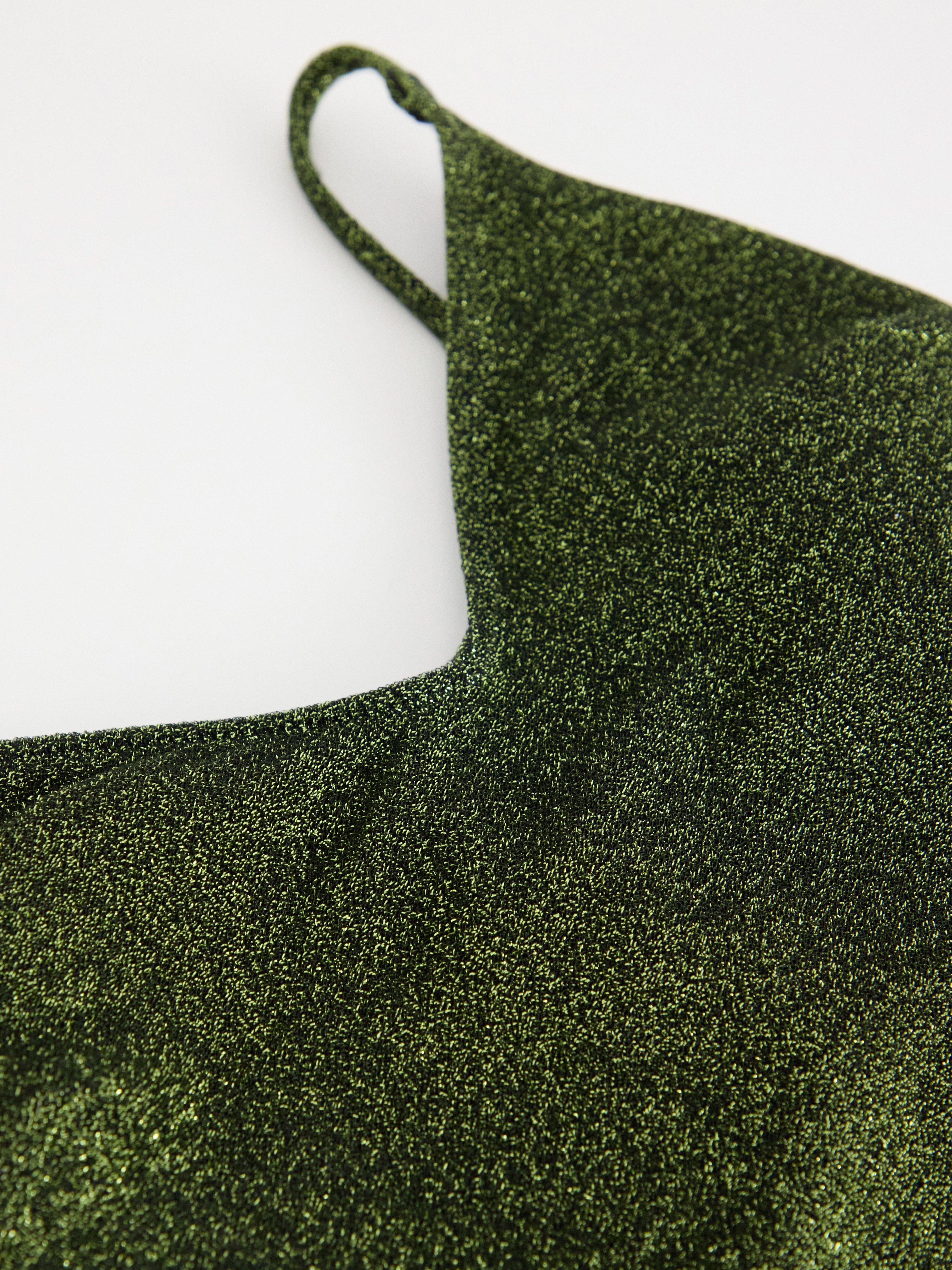 Baddräkt med lurex Light Dusty Green