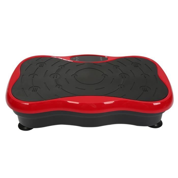 hereubuy° Plataforma vibratoria para fitness, vibración con altavoz USB, rojo/negro