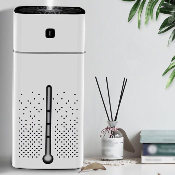 Umidificatore d'aria da 1000 ml con diffusore USB, silenzioso, colore bianco, marca YYV.