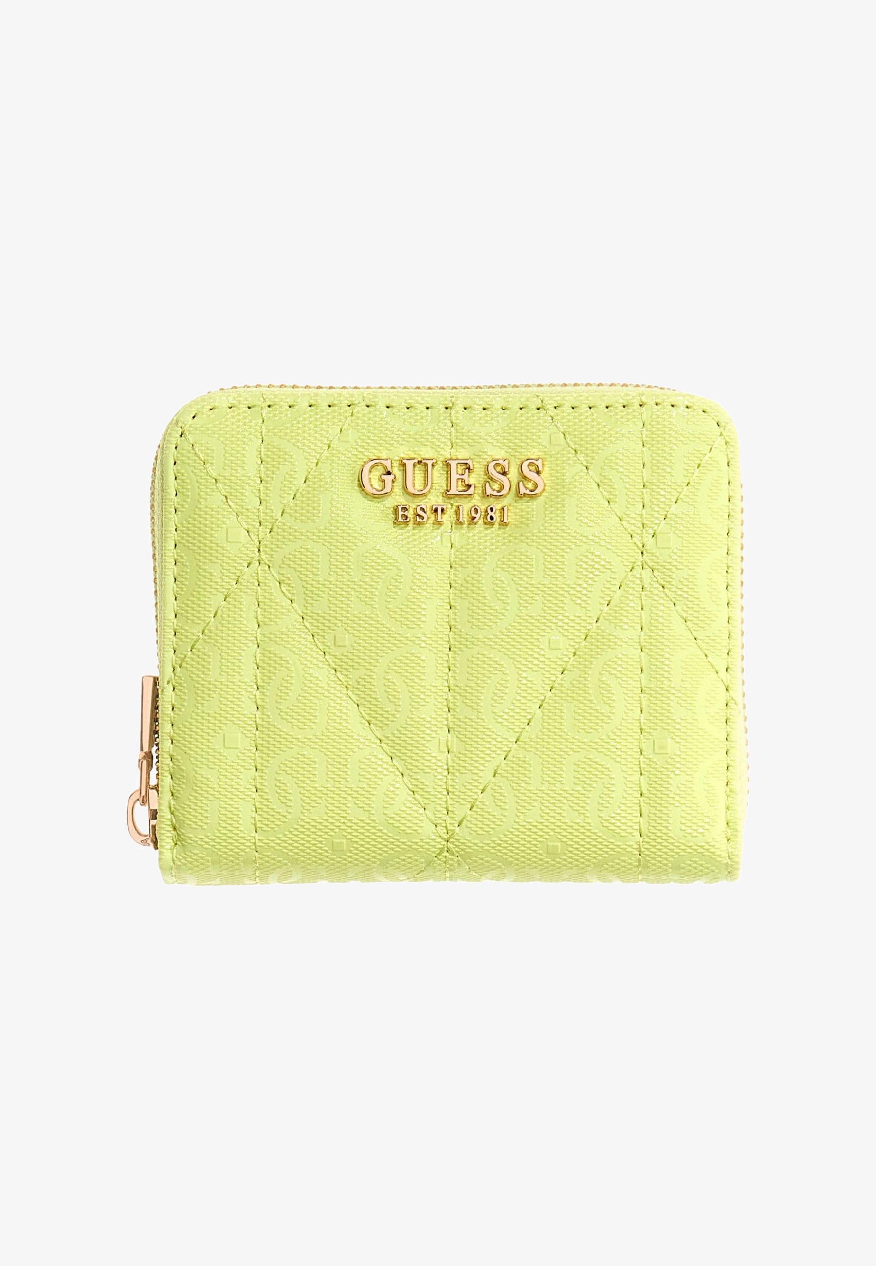 Guess ALDINA SMALL ZIP AROUND - Portemonnee - gelb