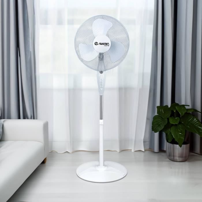 Ventilateur sur pied - THINIA HOME - Neos Comfort - Ø40cm - 40W - 3 Vitesses - Télécommande