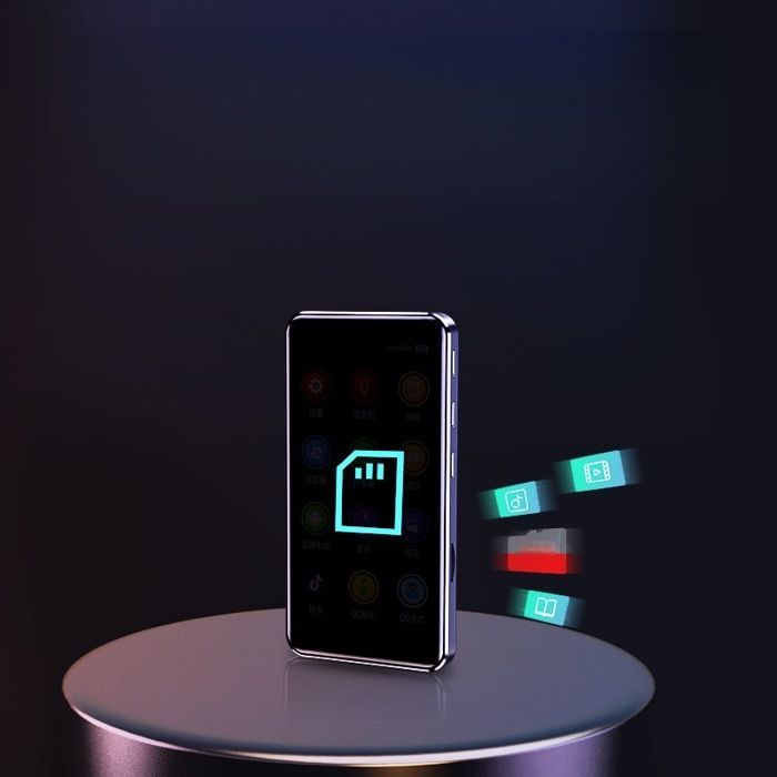 Lettore MP4, processore octa-core, 64 GB di memoria, schermo HD da 4 pollici, Wi-Fi, Bluetooth, riproduzione audio e video, portatile, nero