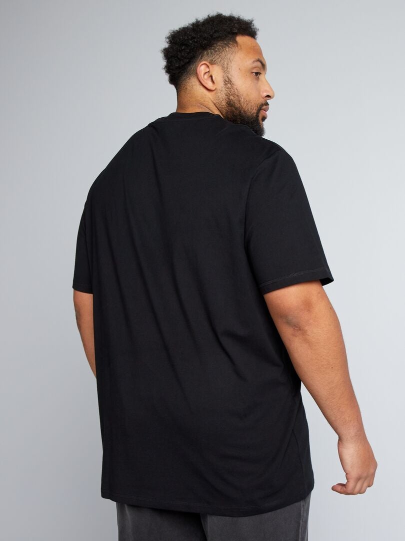 Camiseta lisa de malha - preta