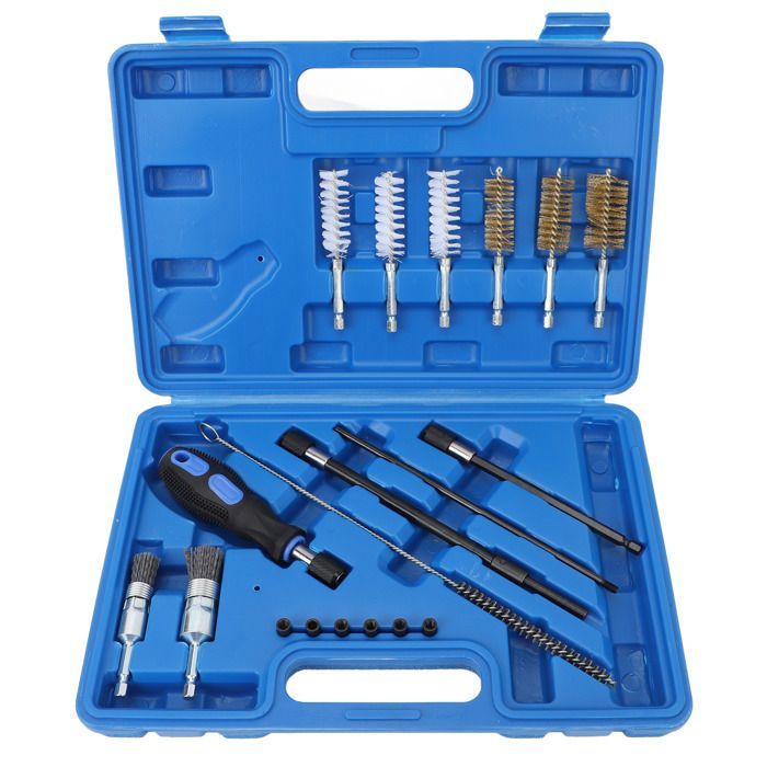 Shipenophy Kit de nettoyage de siège d'injecteur universel, brosse de nettoyage de siège d'injecteur, outil de nettoyage de
