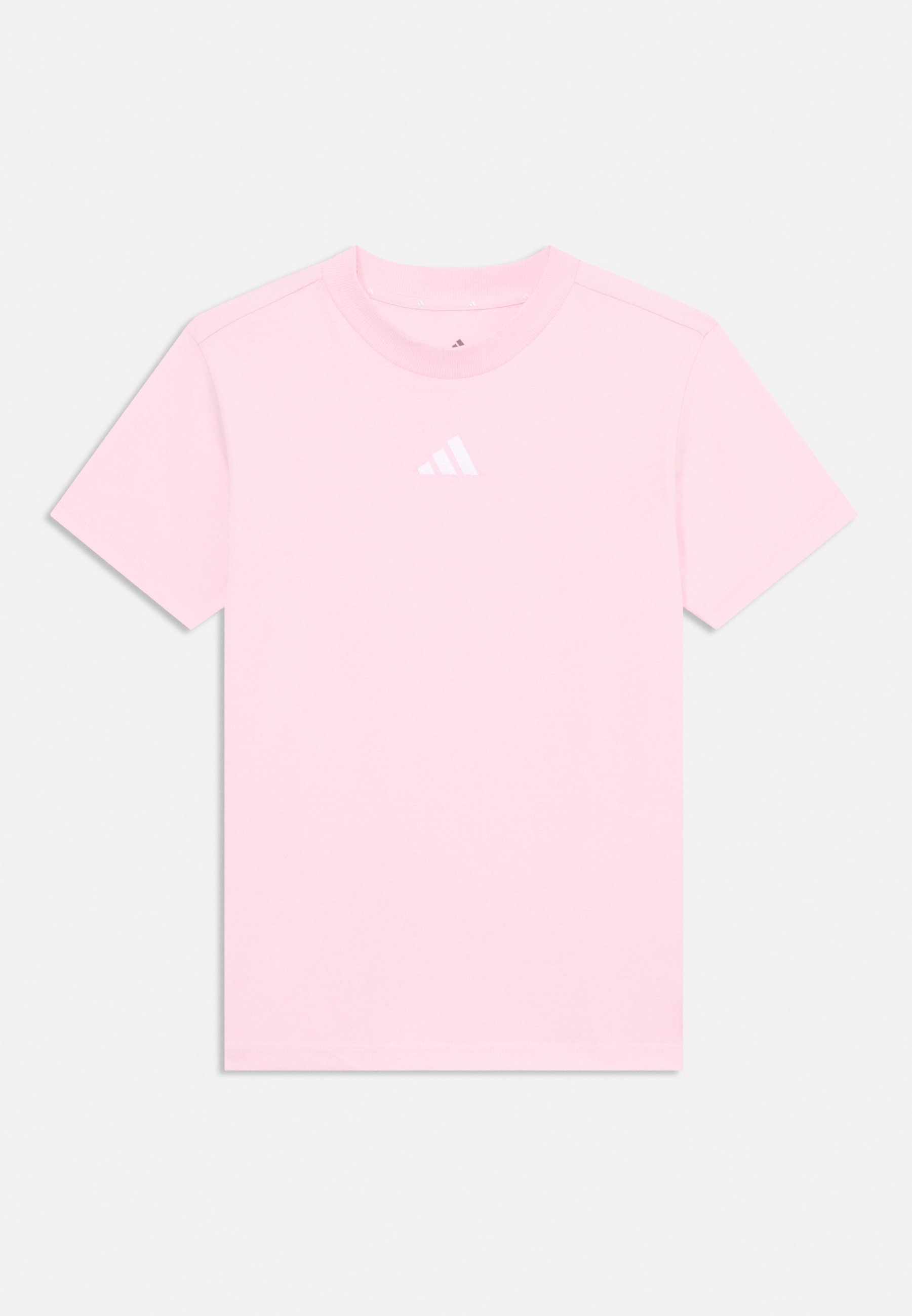 adidas Performance ESSENTIALS UNISEX - T-shirt met print - lichtroze/wit