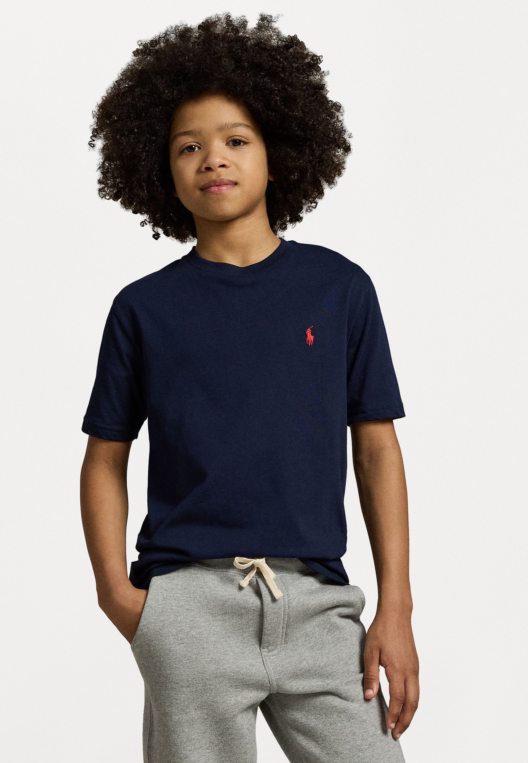 T-shirt girocollo in jersey di cotone Polo Ralph Lauren - T-shirt basic - blu navy