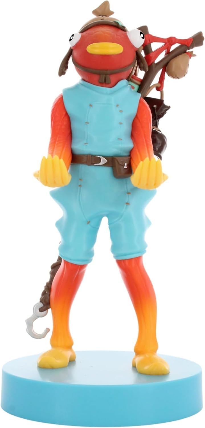 Figurine Fortnite Poiscaille - EXQUISITE GAMING - Cable Guys - Câble USB inclus - Support smartphone ou petit accessoire - 20 cm