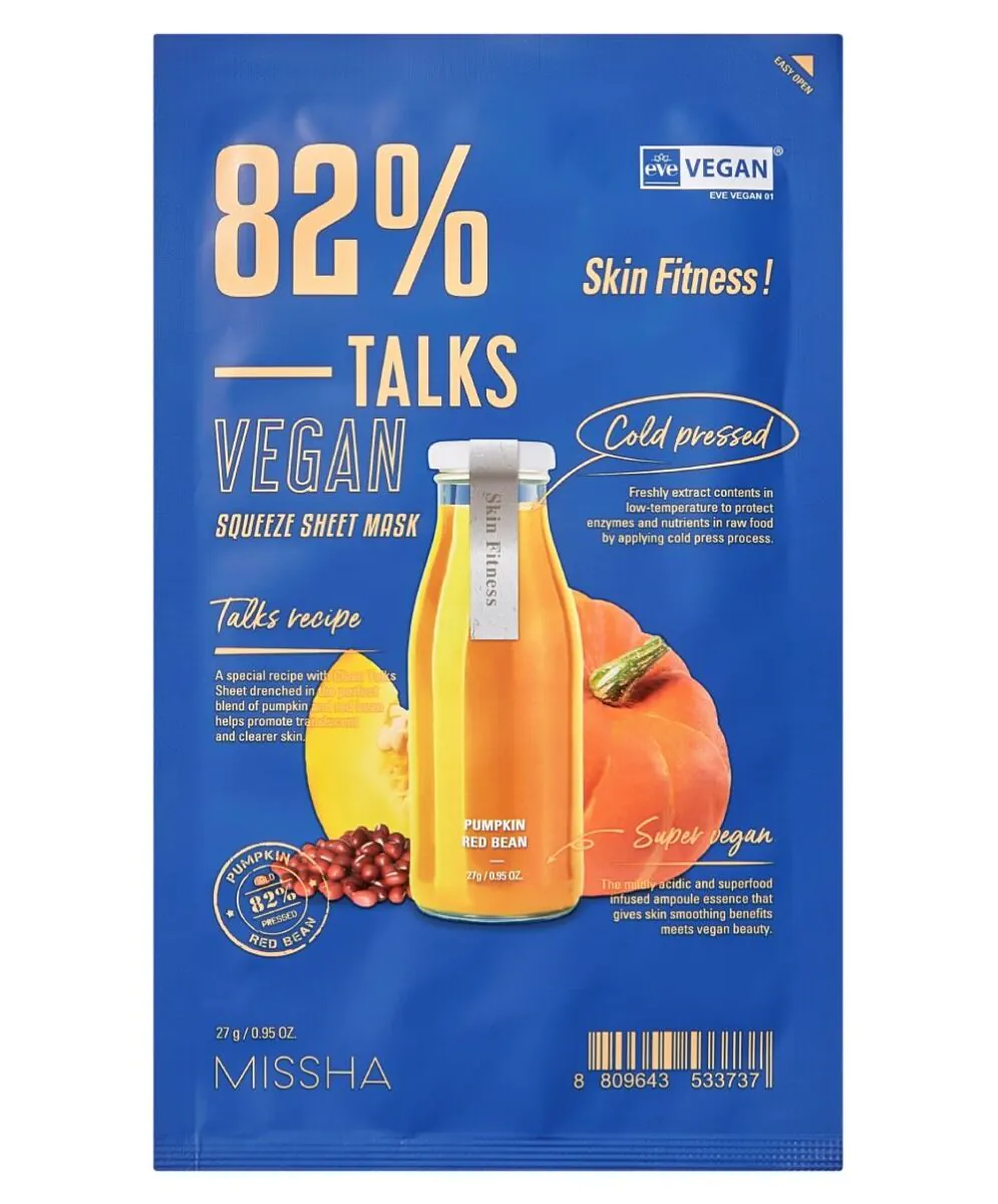 Missha Talks Vegan Squeeze Maska w płachcie, Skin Fitness