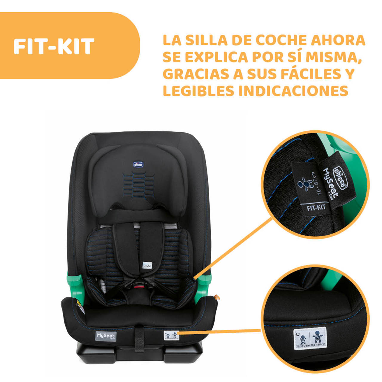 Autosedačka MySeat Air i-Size Zip&Wash (76–150 cm)
