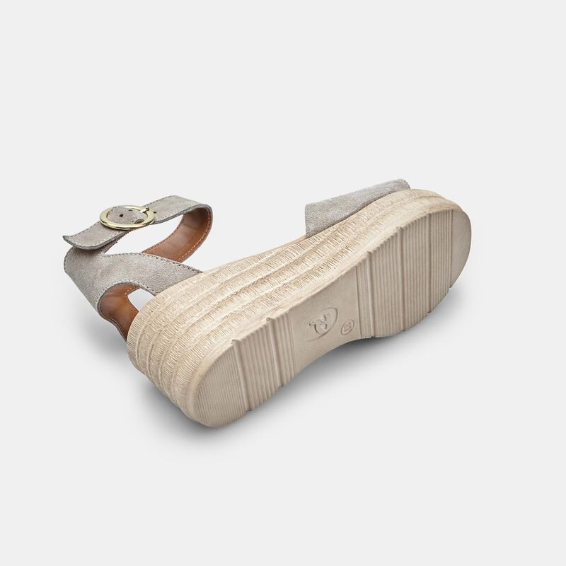 BATA Damsandaler i mocka med kilklack