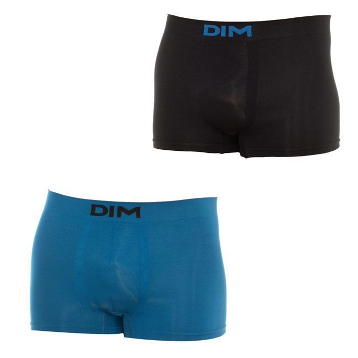 Paquete de 2 calzoncillos bóxer básicos sin costuras para hombre Unno D05HH - Negro-azul