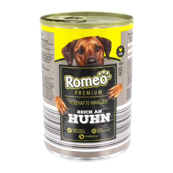 Premium wet dog food, chicken, 20 x 400 g