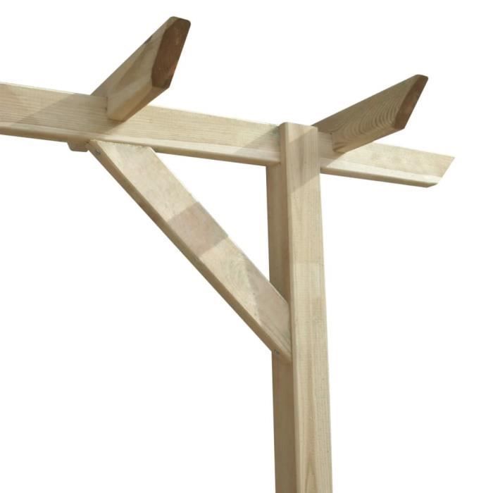 Pergola de jardin en bois - VINGVO - 400 x 40 x 205 cm - Vert - Résistance à la pourriture - Facile à assembler