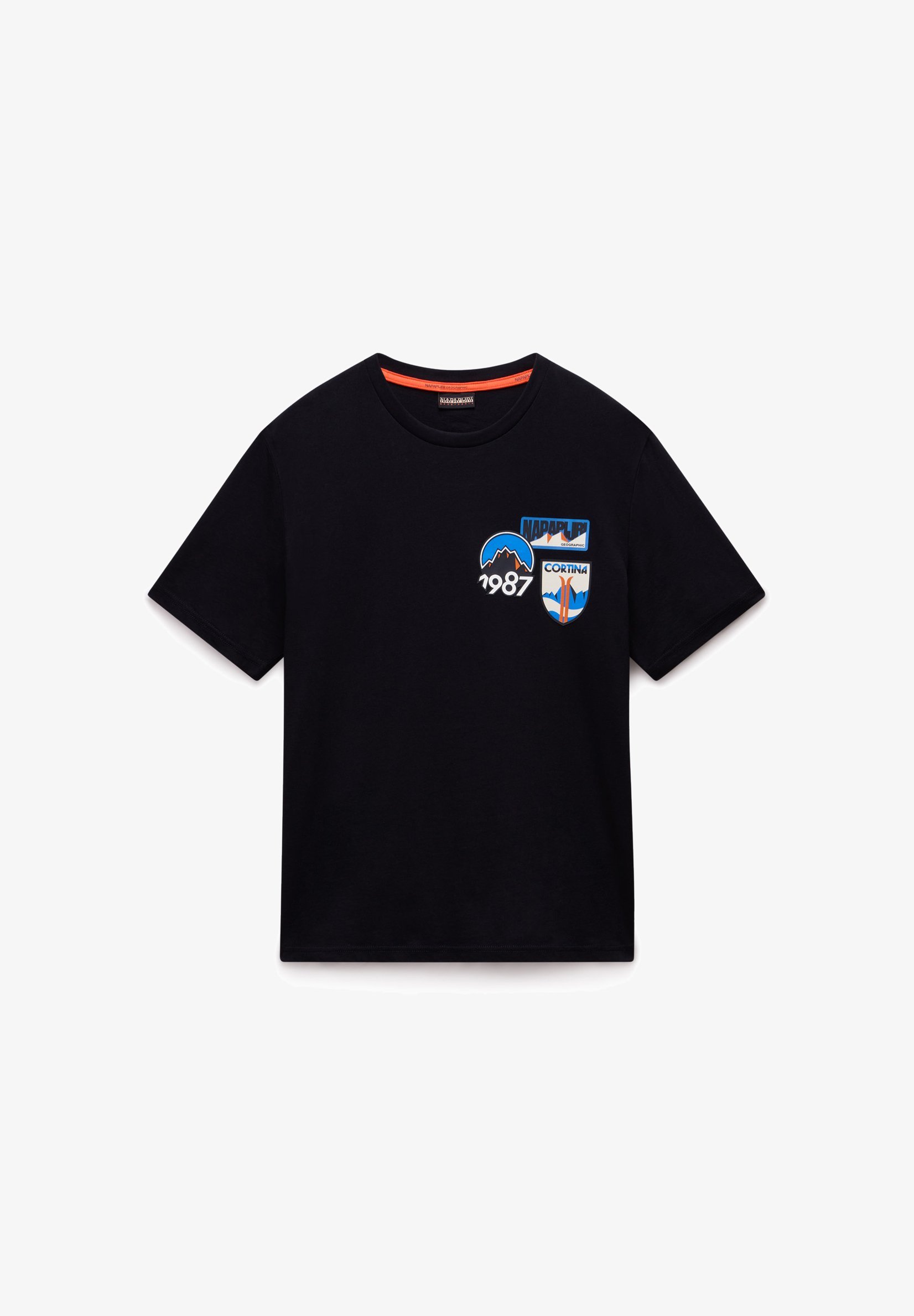 Napapijri MONTEPIANA - T-shirt met print - zwarte schoonheid