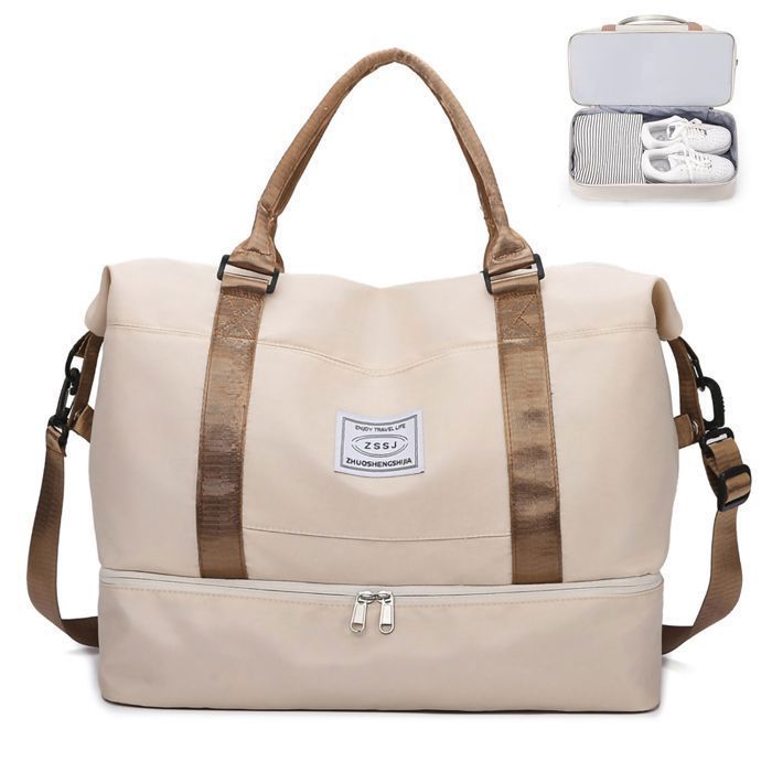 Sac de Sport Pliable avec Compartiment à Chaussures, fourre-Tout pour la Salle de Sport, Les Voyages, Les Sports de Plein air