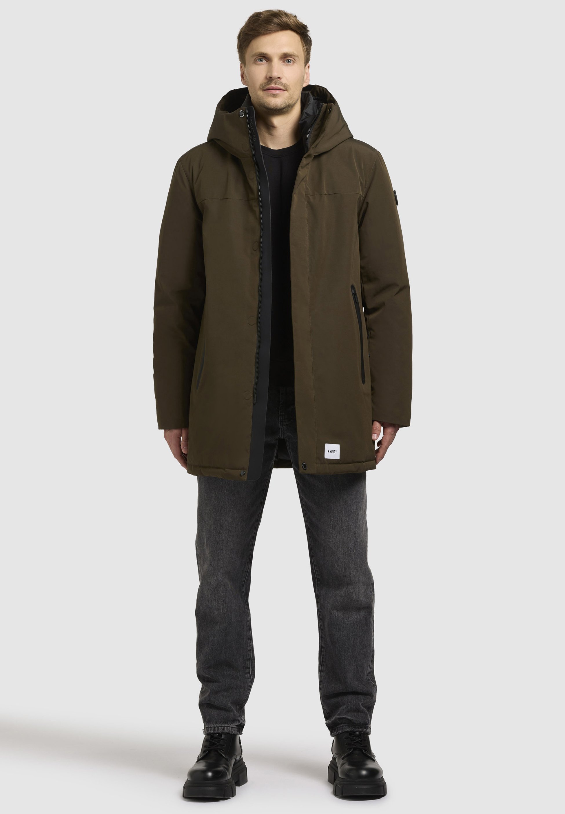 khujo KANN - Parka - donker olijfgroen