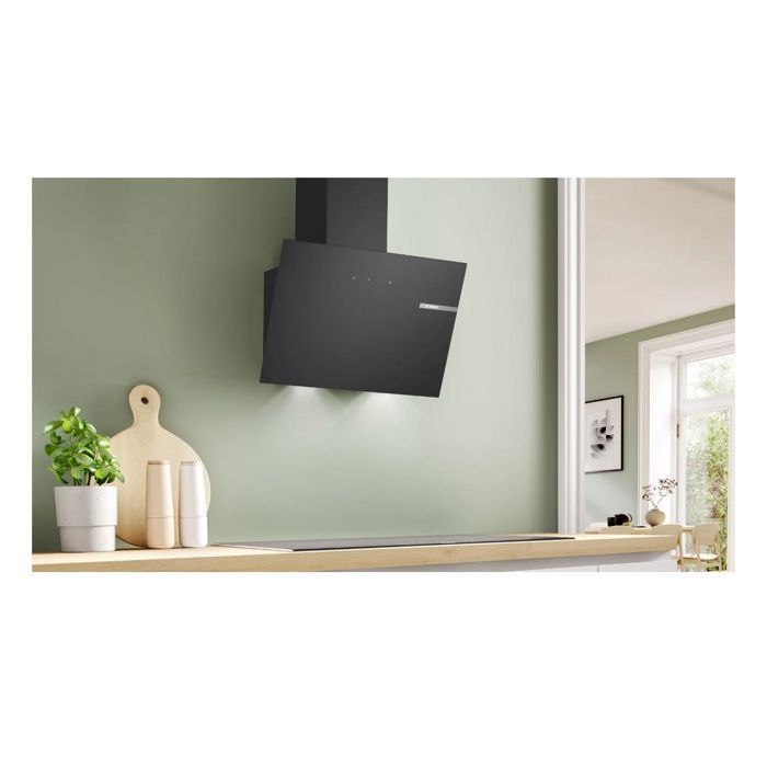 Bosch Hotte décorative inclinée 60cm 550m3/h noir - DWK65DK60