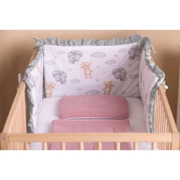 Protector de colchón - SENSILLO - Protector de cama de muselina - Gris - Lavable - Sintético