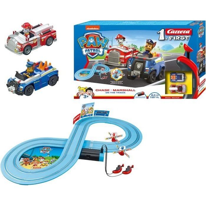 Paw Patrol Rennbahn-Set – CARRERA TOYS – PAW PATROL – Chase – Marshall – Für drinnen